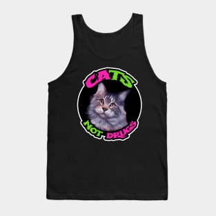 Cats not drugs Tank Top